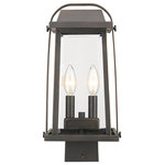 Z-Lite - Millworks 2 Light Post Light or Accessories, Oil Rubbed Bronze, 5 - Designed to fit a square post, this outdoor post light lends a touch of classic character to a patio or walkway. An oil rubbed bronze finish complements a familiar lantern silhouette, while two lights behind clear beveled glass ensure exceptional illumination.