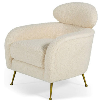 Landon Modern Faux Fur Lounge Chair