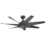 Kichler - 54" Lehr II Fan, Distressed Black - Designed to match the style of the 80in. Lehr ceiling fan, the Lehr II, in Distressed Black is smaller at 54-inches, making it practical for residential applications. The Lehr II is also wet location and Climates rated.