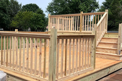 Inspiration for a mid-sized rustic deck remodel in Other