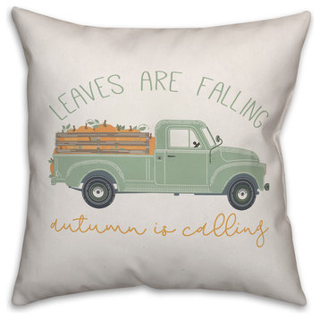 Leaves are Falling Autumn is Calling 18"x18" Throw Pillow