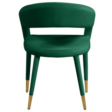 The Prescott Dining Chair, Green, Velvet