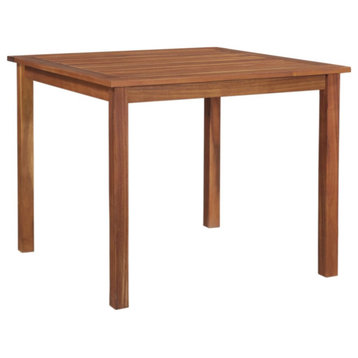 Vidaxl Patio Table 33.5"x33.5"x29.1" Solid Acacia Wood