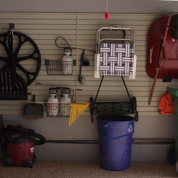 Garage Makeover in Burgundy Before & After