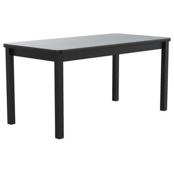 Correll 36"W x 72"D Deluxe High Pressure Library Table in Black Granite