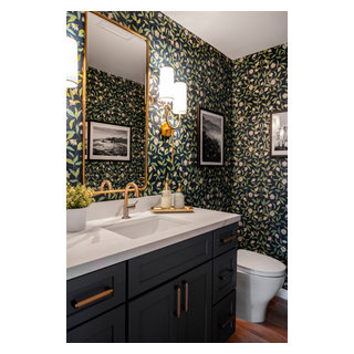 Colorful Family Home Remodel - Transitional - Powder Room - San ...