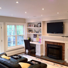Fireplace/desk