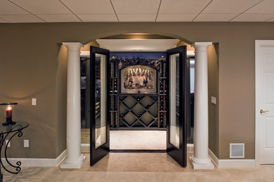 Wine cellar - traditional wine cellar idea in New York
