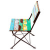 Teak Reclaimed Wood Folding Chairs, Set of 2