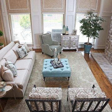 Elegant Transitional Living Room in Broken Arrow