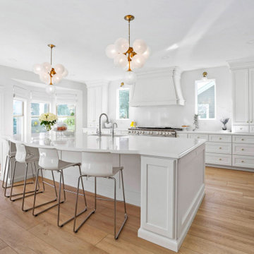 Beautiful White Kitchen with Purple Butlers Pantry