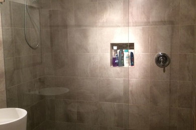 Bathroom - modern bathroom idea in Calgary
