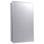 Ketcham Medicine Cabinets - Euroline Medicine Cabinet, 16"x30", Beveled Edge, Surface Mounted - Our Euroline Series medicine cabinets are designed for a contemporary modern look. European style hinging allows for the door to pivot over the body of the cabinet creating a clean aesthetic. Beautifully crafted white baked enamel steel interior provides a rust resistant finish. These modern cabinets can be installed together in tandem or alongside a mirror for a sleek design. Mirrored side kits are available for surface mounted units.