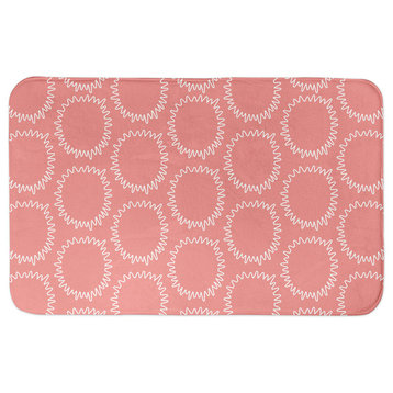 Pink Sun Pattern 24x17 Bath Mat