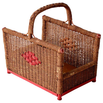 Consigned, Antique Folk Art Storage Basket