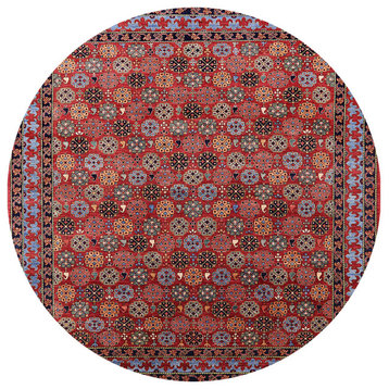 Ahgly Company Indoor Round Mid-Century Modern Area Rugs, 7' Round