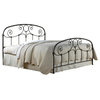 Grafton Bed With Metal Scrollwork and Decorative Castings, Rusty Gold, Queen