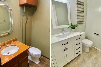 Before and after remodel