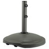 22" Poly Resin Umbrella Stand With Wheels, 50 lb, Starring Gray