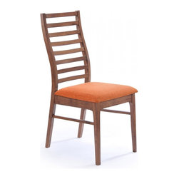 Lexington Dining Chair in Walnut / Orange (Set of 2) - Dining Chairs
