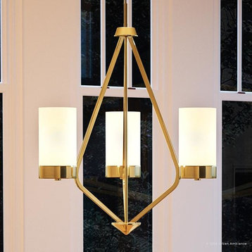 Luxury Contemporary Chandelier, Madison Series, Brushed Bronze