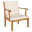 Safavieh Mallorca Outdoor Living Set, 4-Piece, Teak Brown and Ecru
