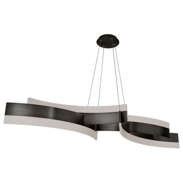 Modern Forms PD-31058 Arcs 4 Light 58"W LED Suspended Abstract - Black