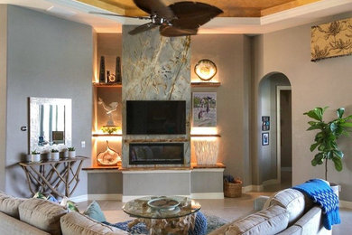 Inspiration for an eclectic family room remodel in Miami