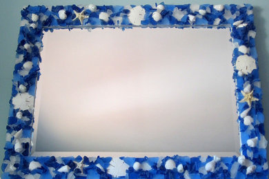 Blue Sea Glass Custom Wall Mirror