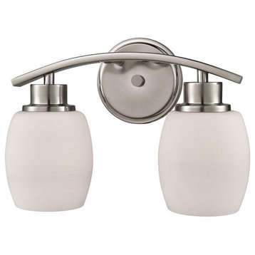 Thomas Lighting Casual Mission 2 Light Bath In Brushed Nickel