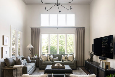Inspiration for a transitional living room remodel in Denver