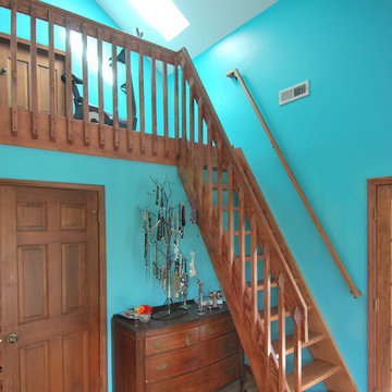 Ship ladder custom built on site.