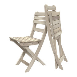 Interbuild Sofia solid wood folding indoor/outdoor chairs 2 pieces/pack - Outdoor Folding Chairs