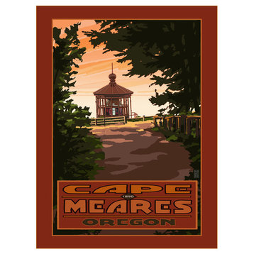 Mike Rangner Cape Meares Lighthouse Art Print, 9"x12"