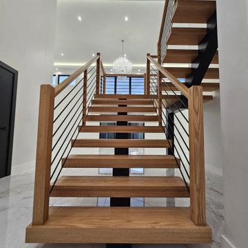 Project #143 | Floating Red Oak Staircase