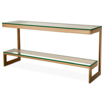 Brushed Brass Console Table, Eichholtz Gamma
