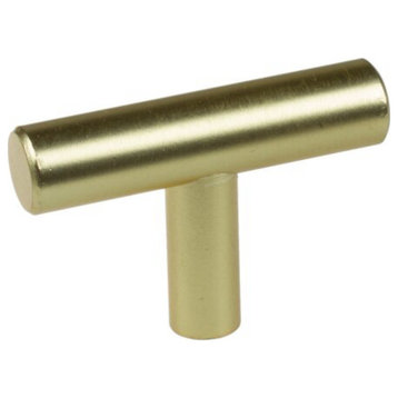 Bar Pull Gold Champagne / Brushed Bronze Solid Stainless Steel, 1.75" T-Pull