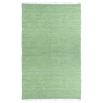 Green Complex Chenille Flat Weave Rug, 9'x12'