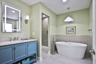 Inspiration for a coastal bathroom remodel in Columbus