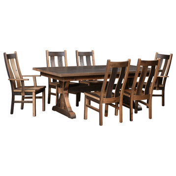 Bristol Dining Table, Reclaimed Barnwood, Natural, 42x102