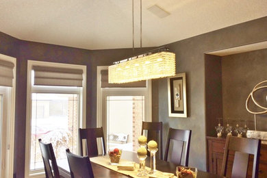 Inspiration for a transitional dining room remodel in Calgary