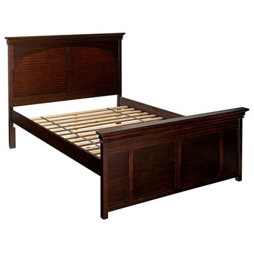 My Home Furnishings Neopolitan Engineered Hard Wood Queen Panel Bed in Merlot