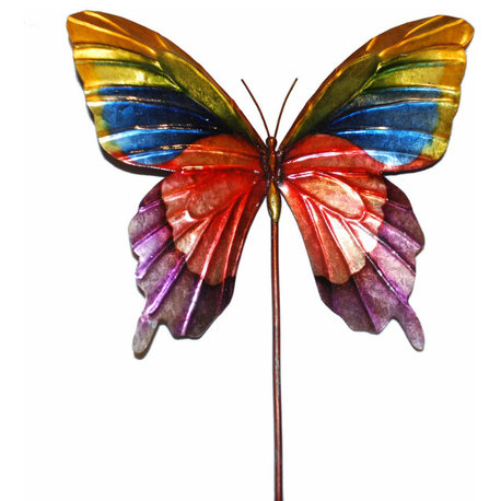 Garden Stake Butterfly Rainbow