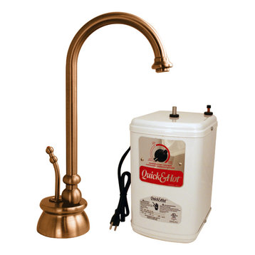 Calorah Traditional 10" Hot Water Dispenser and Tank, Antique Copper