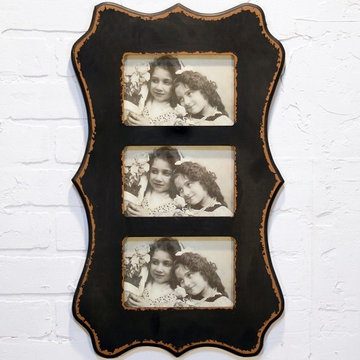 Wood Triple Picture Frame