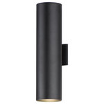 Maxim - Maxim Outpost 2-Light 22"H Outdoor Wall Sconce 86405BK - Black - Classic cylinder up and down lights provide directional light without glare. Available in 3 sizes with both incandescent and LED versions. Available in Architectural Bronze, Aluminum, or Black.