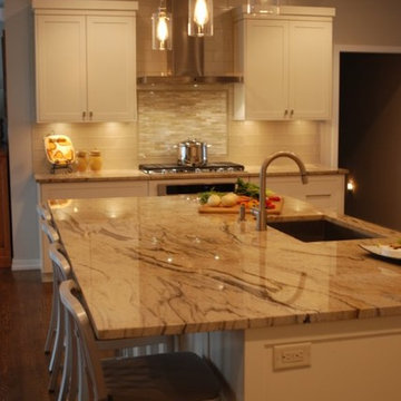 Custom Kitchen Countertop in Granite Prada Gold