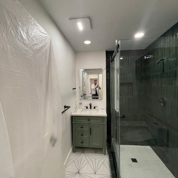 Refreshing Greens and Stylish Tiles