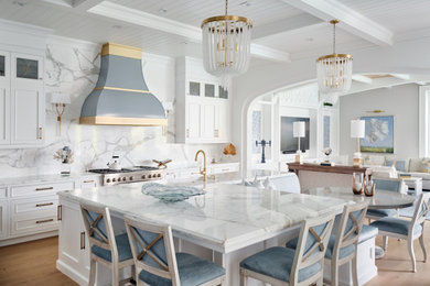 Beach style kitchen photo in Miami