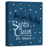 Blue "Santa Claus is Coming to Town" Canvas Wall Art, 16"x20"